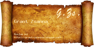 Grant Zsanna névjegykártya